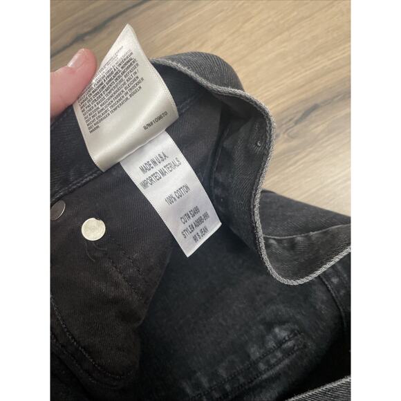 Agolde 90s Loose Fit Jean size 26 Audio Wash Distressed High Rise Straight Jeans - Picture 8 of 12